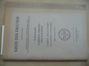 - Leben, was sonst --- Porträts: Helga Kaffke, Texte: Gabriele Berthel. Sonderausgabe. Hsg. von "...