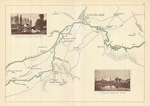 Map section Upper Inglesham - Lechlade in Gloucestershire and Oxfordshire // Photographic illustr...