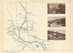 Map section Goring - Streatley - Basildon in Oxfordshire // Photographic illustrations of Goring ...