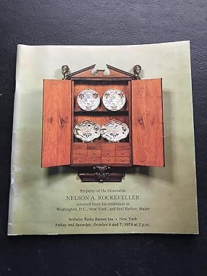 Property of the Honorable Nelson A. Rockefeller Removed from His Residences in Washington D. C. N...