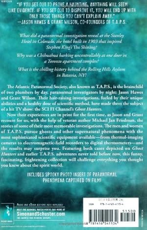 Imagen del vendedor de Ghost Hunting: True Stories of Unexplained Phenomena from The Atlantic Paranormal Society a la venta por -OnTimeBooks-