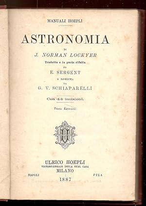 Astronomia. Tradotta e in parte rifatta da E. Sergent e riveduta da G. V. Schiaparelli