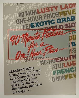 Classix Video - Lusty Ladies - Vintage Porn Video Booklet - Advertisement Promo