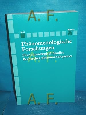 Seller image for Phnomenologische Forschungen / Phenomenological Studies / Recherches phenomenologiques - Jahrgang 2006 for sale by Antiquarische Fundgrube e.U.