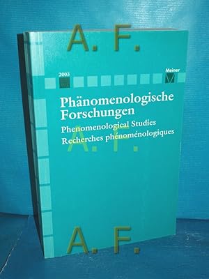 Seller image for Phnomenologische Forschungen / Phenomenological Studies / Recherches phenomenologiques - Jahrgang 2003 for sale by Antiquarische Fundgrube e.U.