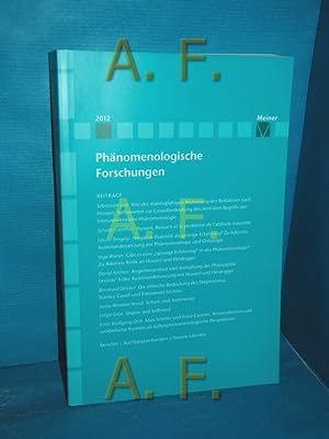 Seller image for Phnomenologische Forschungen / Phenomenological Studies / Recherches phenomenologiques - Jahrgang 2012 for sale by Antiquarische Fundgrube e.U.