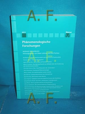 Seller image for Phnomenologische Forschungen / Phenomenological Studies / Recherches phenomenologiques - Jahrgang 2013 for sale by Antiquarische Fundgrube e.U.