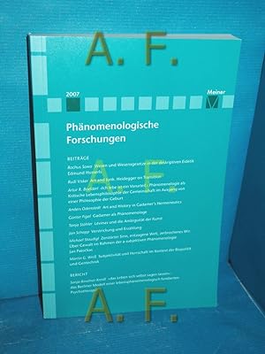 Seller image for Phnomenologische Forschungen / Phenomenological Studies / Recherches phenomenologiques - Jahrgang 2007 for sale by Antiquarische Fundgrube e.U.