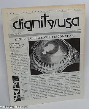 Image du vendeur pour Dignity/USA newsletter: vol. 21, #6, November 1989: Dignity Celebrates Its 20th Year! mis en vente par Bolerium Books Inc.