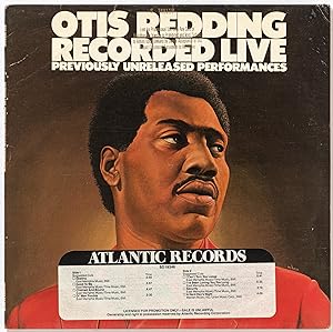 Bild des Verkufers fr [Vinyl Record]: Otis Redding Recorded Live: Previously Unreleased Performances (Promotional Copy) zum Verkauf von Between the Covers-Rare Books, Inc. ABAA