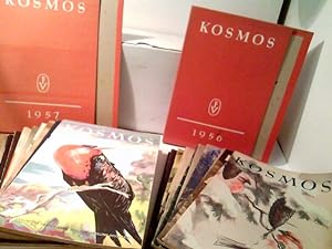 Konvolut: 21 div Hefte KOSMOS ( 12 Hefte 1952 kpl Jahresausgabe und 9 Hefte 1955).