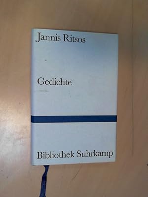 Immagine del venditore per Gedichte (Bibliothek Suhrkamp) Jannis Ritsos. Ausgew., aus dem Griech. bers. und mit einem Nachw. vers. von Klaus-Peter Wedekind venduto da Berliner Bchertisch eG