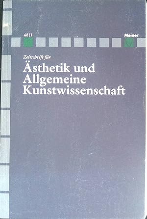 Seller image for Zur sthetik im Westen - in: Zeitschrift fr sthetik und Allgemeine Kunstwissenschaft. Heft 48/1, Jahrgang 2003. for sale by books4less (Versandantiquariat Petra Gros GmbH & Co. KG)