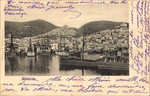 Bild des Verkufers fr Ansichtskarte / Postkarte Syra Siros Syros Griechenland, Gesamtansicht, Hafen zum Verkauf von akpool GmbH