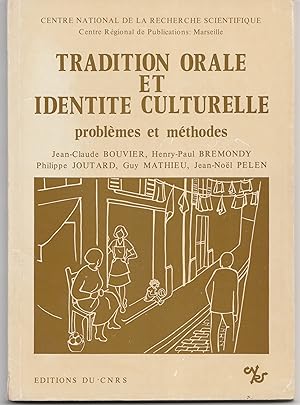Seller image for Tradition orale et identit culturelle. Problmes et mthodes for sale by Librairie Franoise Causse