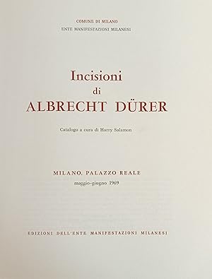 Immagine del venditore per INCISIONI DI ALBRECHT DURER venduto da libreria minerva