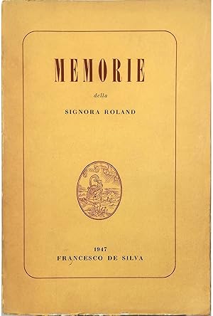 Imagen del vendedor de Memorie della Signora Roland a la venta por Libreria Tara