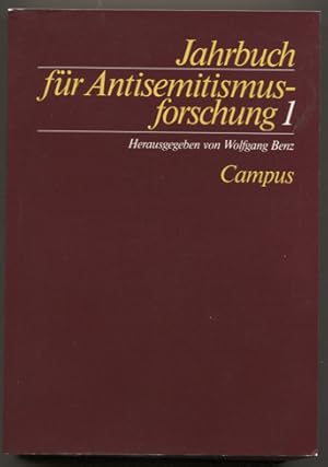 Bild des Verkufers fr Jahrbuch fr Antisemitismusforschung 1. Hrsg. von Wolfgang Benz fr das Zentrum fr Antisemitismusforschung der Technischen Universitt Berlin. zum Verkauf von Antiquariat Neue Kritik