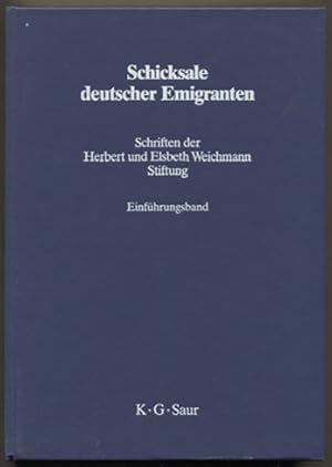 Bild des Verkufers fr Schicksale deutscher Emigranten. Auf der Suche nach den Quellen. Arbeitsergebnisse der Herbert und Elsbeth Weichmann Stiftung. (= Schriften der Herbert und Elsbeth Weichmann Stiftung, Einfhrungsband.) zum Verkauf von Antiquariat Neue Kritik