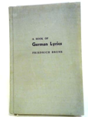 Imagen del vendedor de A Book of German lyrics a la venta por World of Rare Books