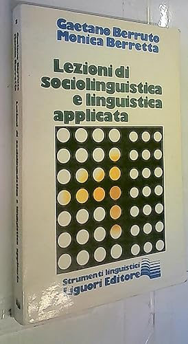 Immagine del venditore per Lezioni di sociolinguistica i lingstica applicata venduto da Librera La Candela