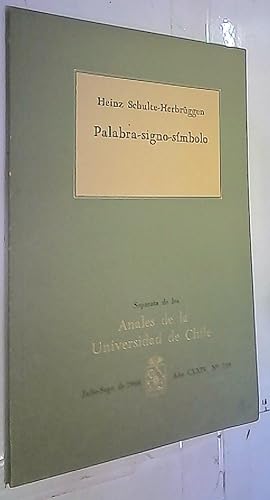 Imagen del vendedor de Palabra. Signo. Smbolo a la venta por Librera La Candela