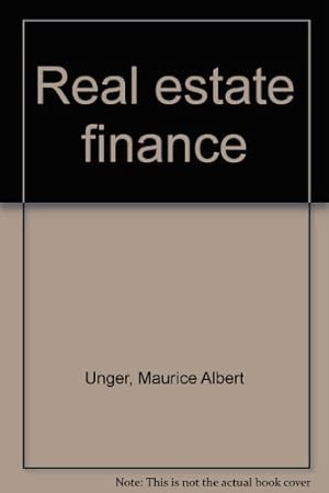 Seller image for Real estate finance for sale by -OnTimeBooks-