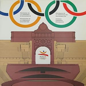 Programm Opening Ceremony. Olympische Spiele Barcelona 1992.