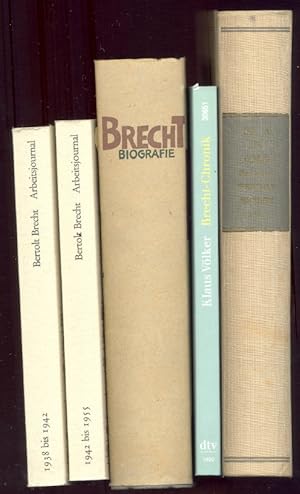 Seller image for (4 Titel von / zu B. Brecht:) I: Brecht, B.: Arbeitsjournal. Erster Band: 1938 bis 1942 ( + Zweiter Band 1942 bis 1955)-Herausgegeben von Werner Hecht. II: Vlker, K.: Bertolt Brecht. Eine Biografie. III: Vlker, K.: Brecht-Chronik. Daten zu Leben und Werk . . . IV: Deutsche Akademie der Knste (Hg.): Sinn und Form. Beitrge zur Literatur. Zweites Sonderheft Bertolt Brecht. for sale by Antiquariat Buechel-Baur