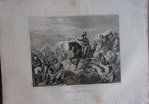 Gravure sur acier 1844 MILITARIA BATAILLE DE ZURICH