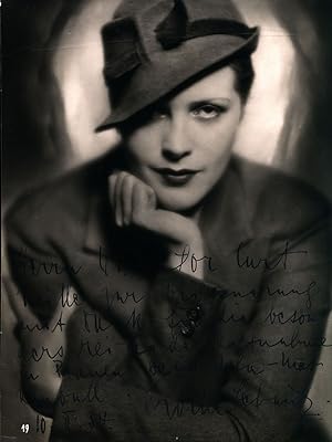 Sybille Schmitz. 1934. [Signierte Original-Porträtfotografie / signed original photograph].