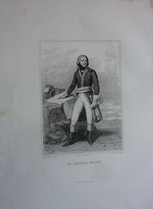 Gravure sur acier 1844 MILITARIA GENERAL HOCHE