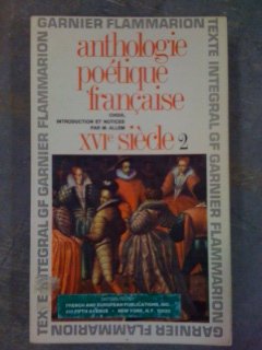 Seller image for Anthologie Poetique Francaise XVI Siecle 1 for sale by Ammareal