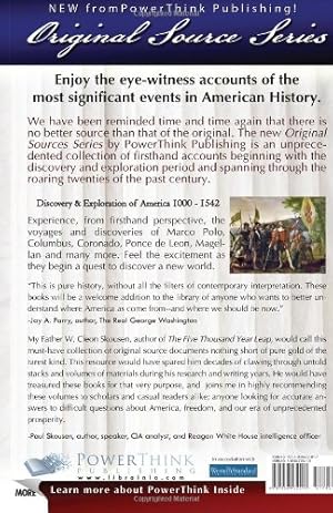 Immagine del venditore per Discovery & Exploration of America: 1000 - 1542 (Original Source Series) venduto da -OnTimeBooks-