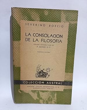 Imagen del vendedor de La Consolacin de la Filosofa a la venta por Libros de Ultramar Alicante