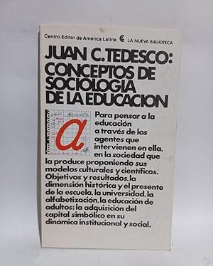 Imagen del vendedor de Conceptos de Sociologa de la Educacin a la venta por Libros de Ultramar Alicante