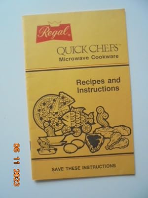 Regal Quick Chefs Microwave Cookware Recipes and Instructions
