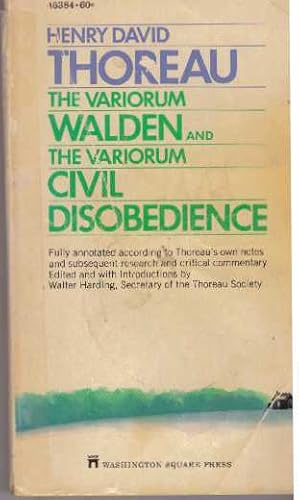 THE VARIORUM WALDEN AND THE VARIORUM CIVIL DISOBEDIENCE