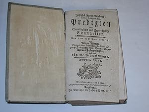 Bild des Verkufers fr Predigten ber Sonntgliche und Feyertgliche Evangelien. Zweyter Band. Aus dem Wlschen bersetzt von Joseph Winterl, Sammt einer Anwendung derselben auf ganze Jahrgnge von Sonn-, Feyertags- und Fastenpredigten wie auch auf tgliche Betrachtungen. zum Verkauf von Der-Philo-soph