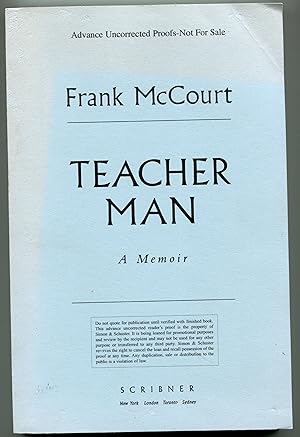 Teacher Man: A Memoir (The Frank McCourt Memoirs)