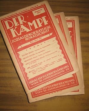 Der Kampf. XX. Jahrgang 1927, komplett in 12 Heften Januar (Jänner) bis Dezember 1927. Sozialdemo...