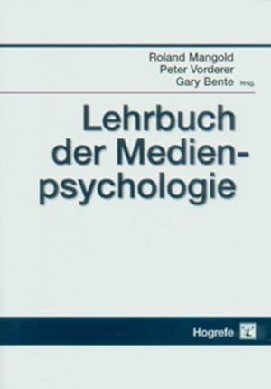 Imagen del vendedor de Lehrbuch der Medienpsychologie. a la venta por Antiquariat Thomas Haker GmbH & Co. KG