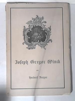 Seller image for Josef Gregor Winck 1710-1781. Ein Beitrag zur Geschichte der Barockmalerei in Norddeutschland for sale by Celler Versandantiquariat