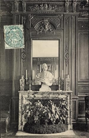 Ansichtskarte / Postkarte Dampierre Yvelines, Blick ins Schloss, Speisesaal, Büste, Spiegel