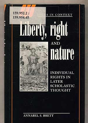 Immagine del venditore per Liberty, Right and Nature venduto da avelibro OHG