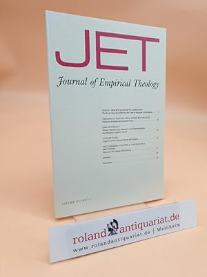 Bild des Verkufers fr JET - Journal of Empirical Theology, Volume 10 / 1997 / 1 zum Verkauf von Roland Antiquariat UG haftungsbeschrnkt