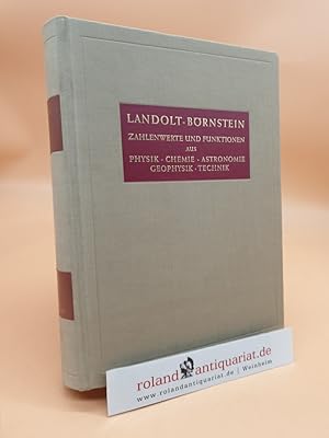 Bild des Verkufers fr Landolt-Brnstein. Zahlenwerte und Funktionen aus Physik, Chemie, Astronomie, Geophysik und Technik. Band 2: Eigenschaften der Materie in ihren Aggregatzustnden. 4. Teil: Kalorische Zustandsgren. zum Verkauf von Roland Antiquariat UG haftungsbeschrnkt