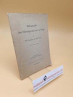 Seller image for Bibliographie zum Nibelungenlied und zur Klage for sale by Roland Antiquariat UG haftungsbeschrnkt