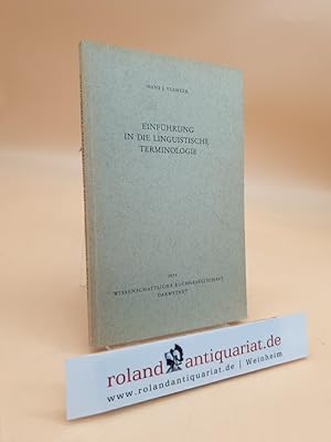 Imagen del vendedor de Einfhrung in die linguistische Terminologie a la venta por Roland Antiquariat UG haftungsbeschrnkt