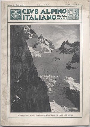 Club alpino italiano Rivista mensile Agosto 1932